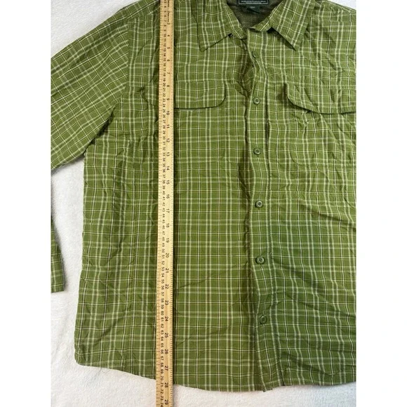 Mens Woolrich Long Sleeve Button Front Shirt Size XL Plaid Hiking KLEP Vented - Picture 3 of 9